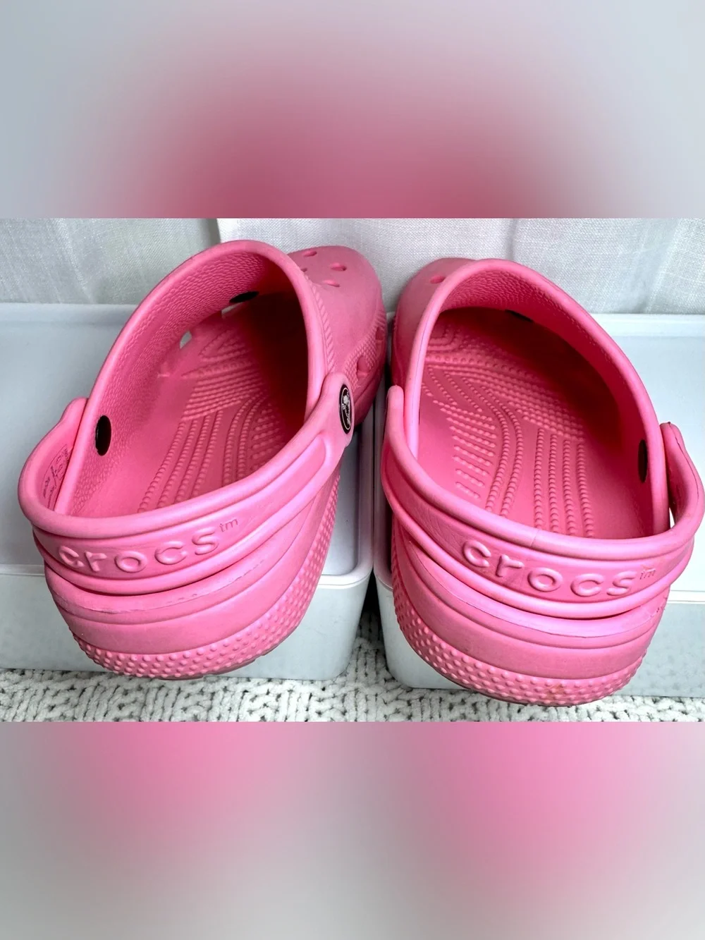 Kids Pink CROCS Slip-On Clog Shoes with Fun Charms #1810
